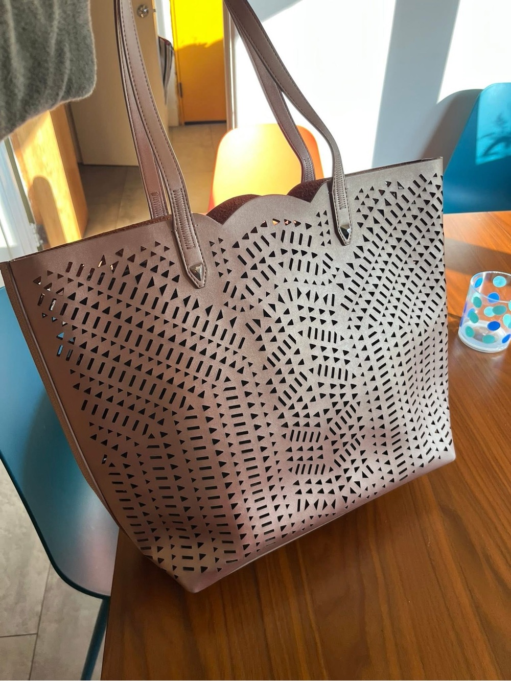 Stella & Dot Marseille tote rose gold